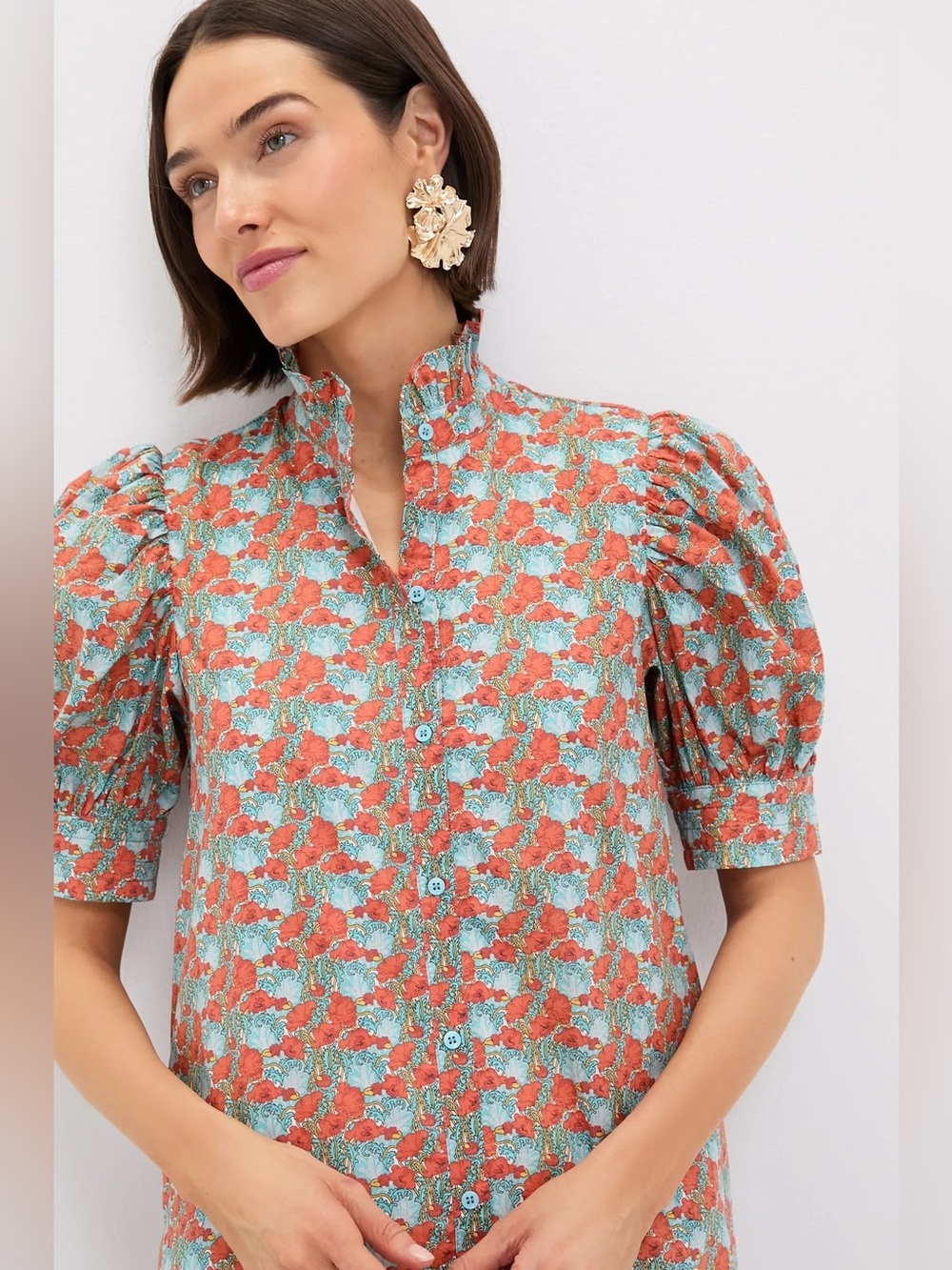 Hyacinth House Orange & Blue Floral Louisa Maxi Dress - Picture 2 of 16